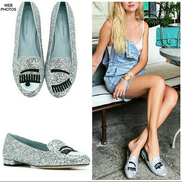 chiara ferragni Shoes Chiara Ferragni Wink Glitter Flats chiara ferragni Shoes Chiara Ferragni Wink Glitter Flats